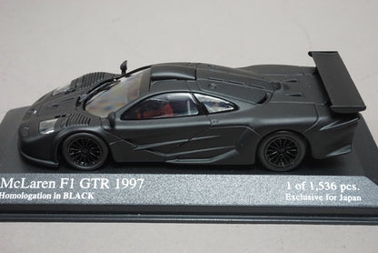 1:43 MINICHAMPS 533174393 Kyosho Homologation Black Series McLaren F1 GTR 1997