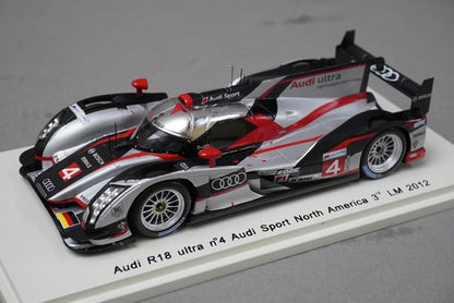 1:43 SPARK S3703 Audi R18 Ultra Sport North American Le Mans 3rd 2012 #4 model car
