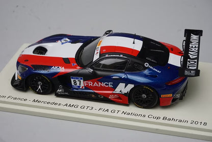 1:43 Spark S6306 Team France Mercedes-AMG GT3 FIA GT Nations Cup Bahrain 2018 #87 J-L.Baubelic / J.Pra