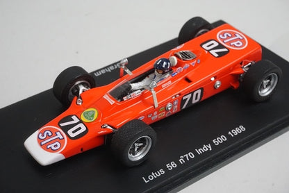 1:43 Spark S1761 Lotus 56 Indy 500 1968 #70 G.Hill model car