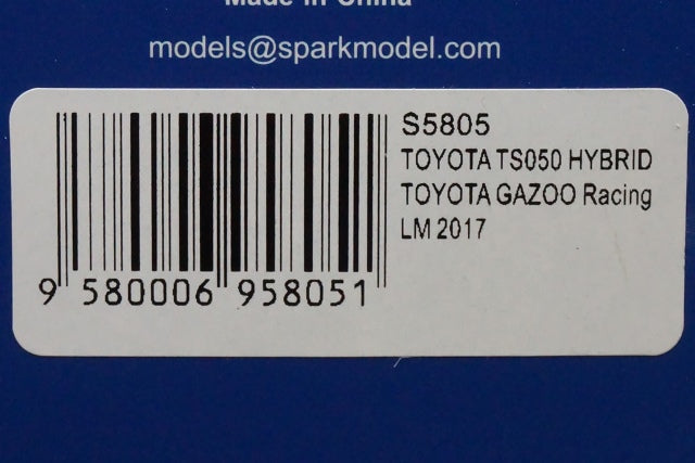 1:43 SPARK S5805 Toyota TS050 Hybrid #9 LM 2017 TOYOTA GAZOO Racing