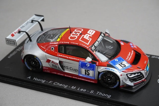 1:43 SPARK SG187 Audi R8 LMS ultra Audi Race Experience Nurburgring 24H 12th place 2015 #15 model car
