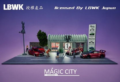 110037 Magic City 1:64 [30x40x17cm] LB LBWK Diorama with LED lights *Figures and minicars not included