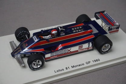 1:43 Spark S4285 Lotus 81 Monaco GP 1980 #11 M. Andretti model car