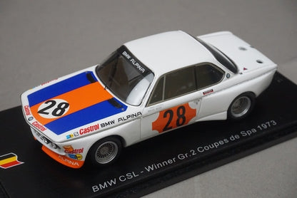 1:43 SPARK SB226 BMW CSL coupes de SPA Winner N.Lauda 1973 #28