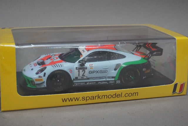 1:43 SPARK SB373 Porsche 911 GT3R GPX Racing 4th SPA 24h 2020 #12