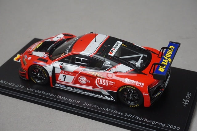 1:43 SPARK SG695 Audi R8 LMS GT3 Car Collection Motorsport 2nd Pro-AM class Nurburgring 24h 2020 #7
