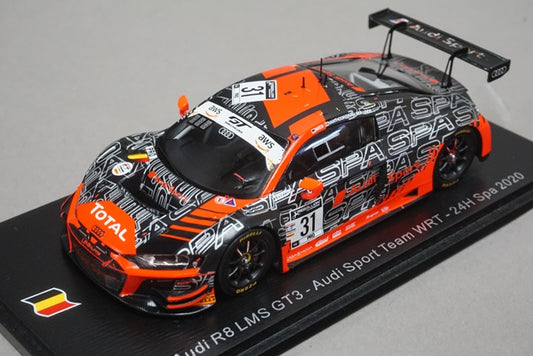 1:43 SPARK SB407 Audi R8 LMS GT3 Audi Sport Team WRT SPA 24h 2020 #31