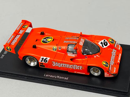 1:43 SPARK CAP04300211 Porsche Special Order Porsche 962 6.Platz Sportwagen WM Nurburgring 1989 #16 Jagermeister