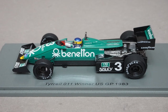 1:43 SPARK S7286 Tyrrell 011 American GP Winner 1983 #3 Michele Alboreto