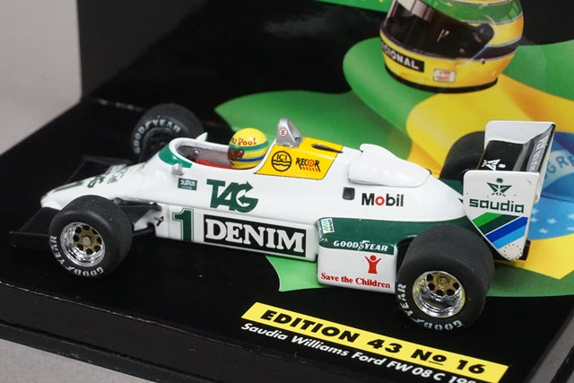 1:43 MINICHAMPS Saudia Williams Ford FW08C A. Senna 1983 #1 ASC No.16