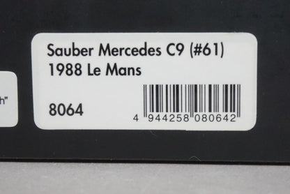 1:43 HPI 8064 Sauber Mercedes C9 Le Mans 1988 #61 Mauro Baldi/Jochen Mass/James Weaver