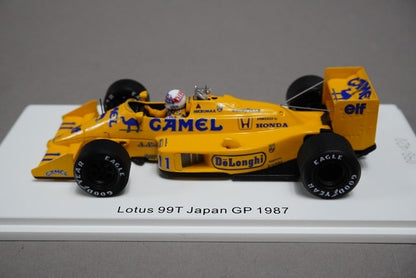 1:43 SPARK ROMU036 Lotus 99T Japan GP 1987 Satoru Nakajima #11 CAMEL