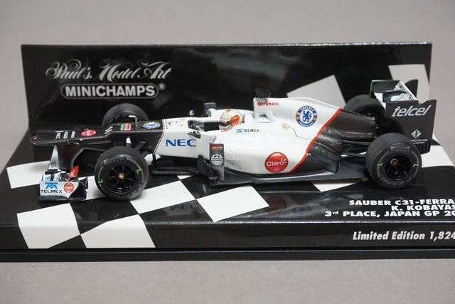 1:43 MINICHAMPS 410120114 Sauber C31-Ferrari Japanese GP 2012 #14 Kamui Kobayashi