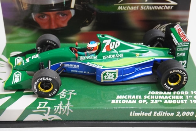 1:43 MINICHAMPS 433910032 Jordan Ford 191 Belgian GP Winner 1991 #32 M.Schumacher