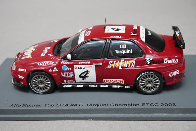 1:43 SPARK S0452 Alfa Romeo 156 GTA ETCC 2003 Champion #4 G.Tarquini