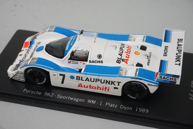 1:43 SPARK CA-WOL-10 Porsche 962 Sportwagen WM-1.Platz Dijon 1989 B.Wollek IN MEMORY OF Bob Wollek
