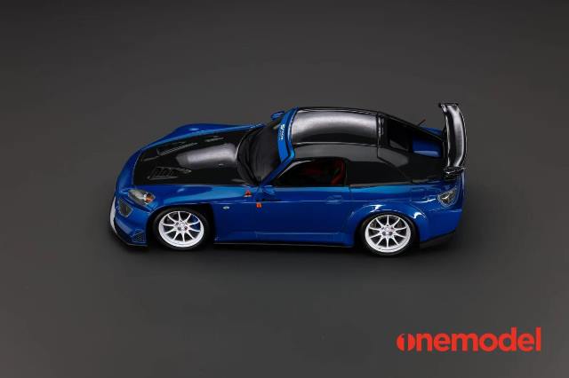 [ Pre-order ] 23A03-03 onemodel 1:18 Honda S2000 Spoon Street Carbon Bonnet Version Blue