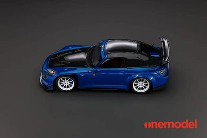 [ Pre-order ] 23A03-03 onemodel 1:18 Honda S2000 Spoon Street Carbon Bonnet Version Blue