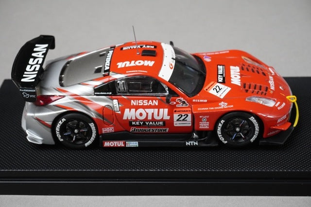 1:43 EBBRO 43722 XANAVI NISMO Z Super GT 2005 Malaysia #1 Silver / Red model car