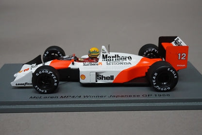 1:43 SPARK S5397 McLaren MP4/4 Japan GP 1988 Winner #12 A.Senna