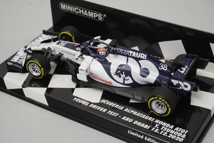 1:43 MINICHAMPS 417209938 Scuderia Alfatauri Honda AT01 Hiroki Kakuda Abu Dhabi Young Driver Test #38 model car