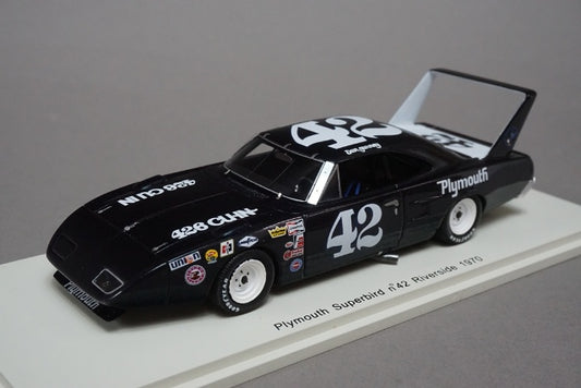 1:43 SPARK S3596 Plymouth Superbird #42 Riverside 1970 model car