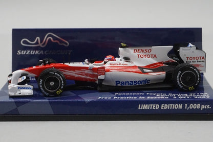 1:43 MINICHAMPS 413090110 Panasonic Toyota Racing TF109 Free Practice in Suzuka 2 OCT. 2009 #10 Limited