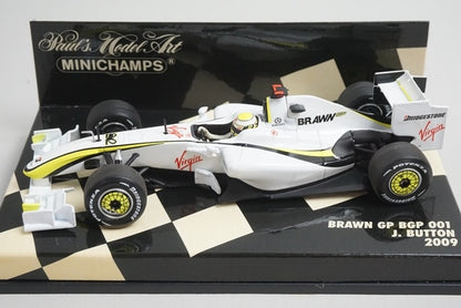 1:43 MINICHAMPS 400090022 Brown GP BGP 001 2009 J. Button #22 model car