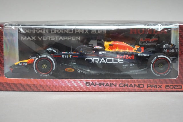 1:43 SPARK SCS235 Oracle Red Bull RB19 Win Bahrain GP 2023 M.Verstappen #1