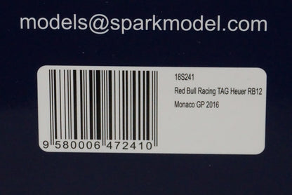 1:18 SPARK 18S311 Red Bull Racing TAG Heuer RB13 Malaysian GP Win M.Verstappen