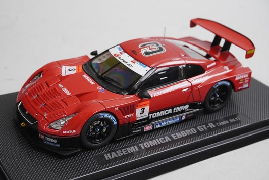 1:43 EBBRO 22314 Nissan Hasemi Tomica Ebro GT-R Rd.1 2009 #3 model car