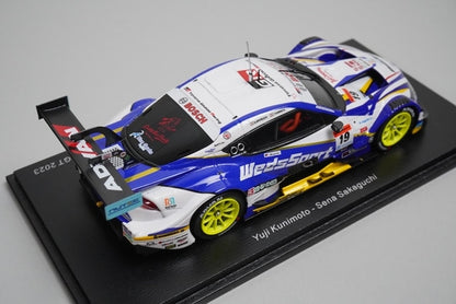 1:43 SPARK SGT057 Weds Sports ADVAN GR Supra GT500 Super GT 2023 #19 model car
