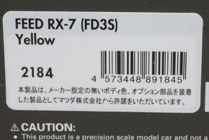 1:43 ignition model IG2184 Mazda FEED RX-7 Yellow