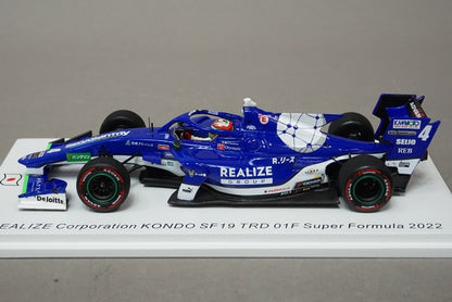 1:43 SPARK SJ113 Realize Corporation KONDO SF19 TRD 01F Super Formula 2022 #4 S.Fenestraz