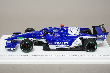 1:43 SPARK SFJ003 Realize Corporation KONDO Racing SF23 TRD 01F Super Formula #3 Kenta Yamashita