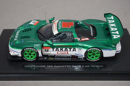 1:43 EBBRO 43762 Honda Takata Dome NSX Super GT 2005 Late Model #18 Green