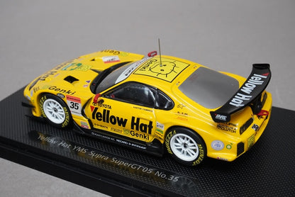 1:43 EBBRO 43696 Toyota Yellow Hat YSM Supra Super GT 2005 #35