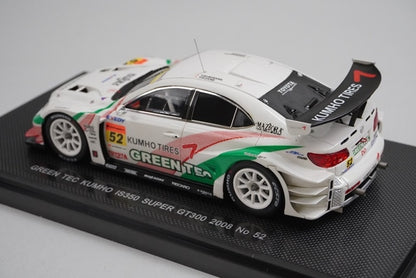 1:43 EBBRO 44066 Lexus Green Tec KUMHO IS350 Super GT300 2008 #52 model car