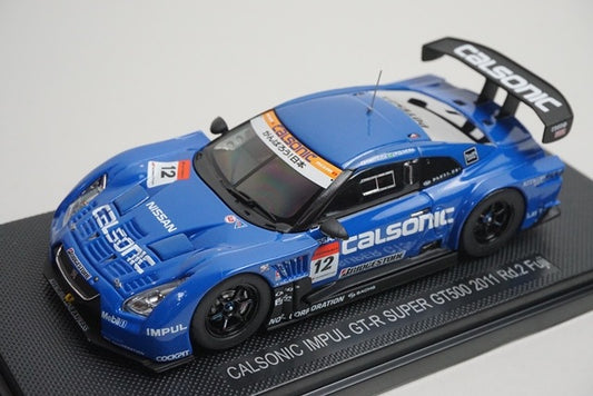 1:43 EBBRO 44542 Nissan CALSONIC IMPUL GT-R Super GT500 Fuji 2011 #12