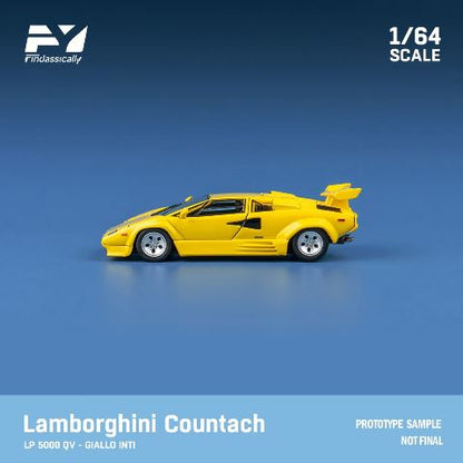 FY64005 Finclassically 1:64 Lamborghini Countach LP5000 QV yellow