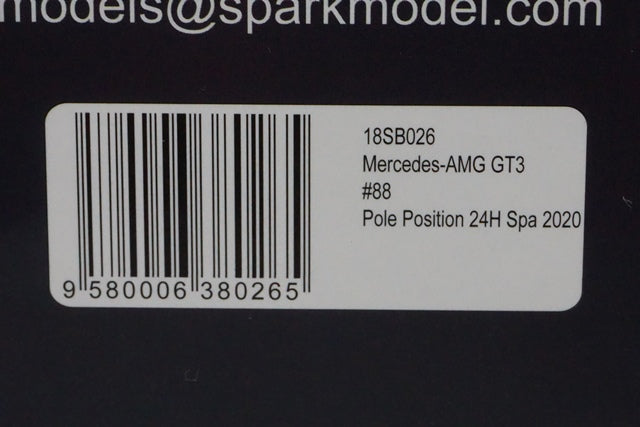 1:18 SPARK 18SB026 Mercedes AMG GT3 24h SPA 2020 #88