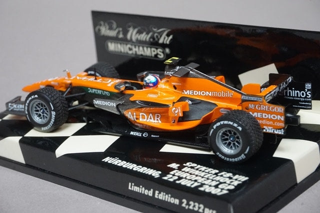 1:43 MINICHAMPS 400070120 Spyker F8-VII European GP Nurburgring 2007 #21