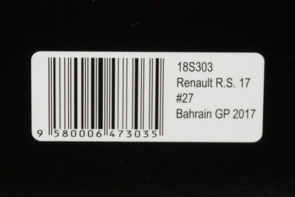 1:18 SPARK 18S303 Renault R.S. 17 Bahrain GP 2017 #27