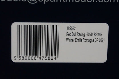 1:18 SPARK 18S582 Red Bull Racing Honda RB16B Emilia Romagna GP Winner 2021 #33