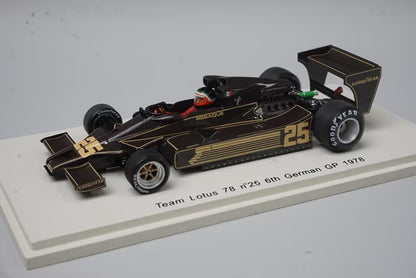 1:43 SPARK S1847 Team Lotus 78 6th German GP 1978 #25