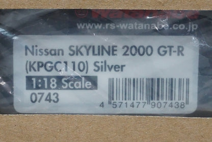 1:18 ignition model IG0743 Nissan Skyline 2000 GT-R (KPGC110) Silver