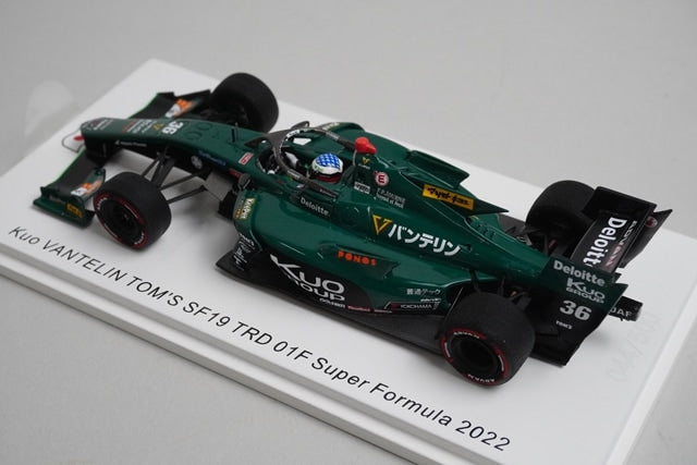 1:43 Spark SJ122 Kuo Vantelin Tom's SF19 TRD01F Super Formula 2022 #36 model car