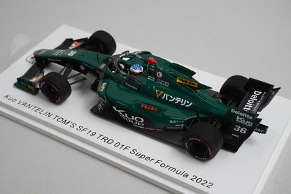 1:43 Spark SJ122 Kuo Vantelin Tom's SF19 TRD01F Super Formula 2022 #36 model car