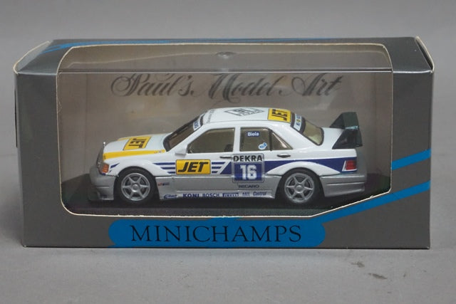 1:43 MINICHAMPS 3120 Mercedes 190 E Evo 2 MS-JET Biela #16